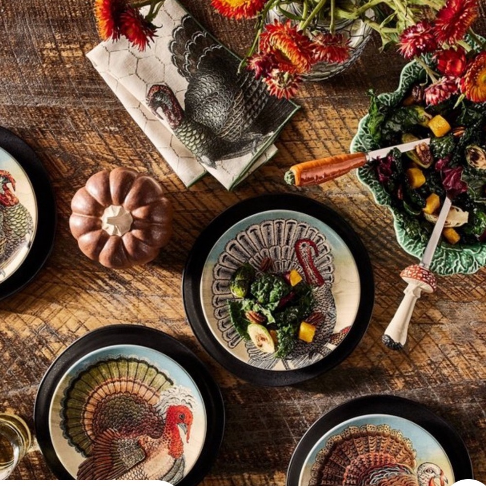 John Derian Vegetable Serving Spoon & Fork Set - Picture 4 of 7